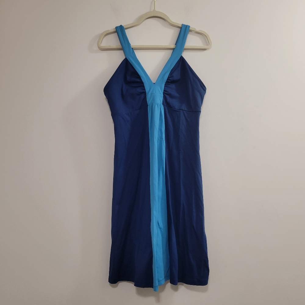 Patagonia blue stripe tank dress L